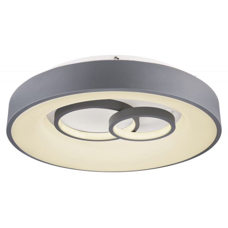 Plafoniera LED dimabila cu telecomanda design modern MAVY alb/gri 48416-50R GL