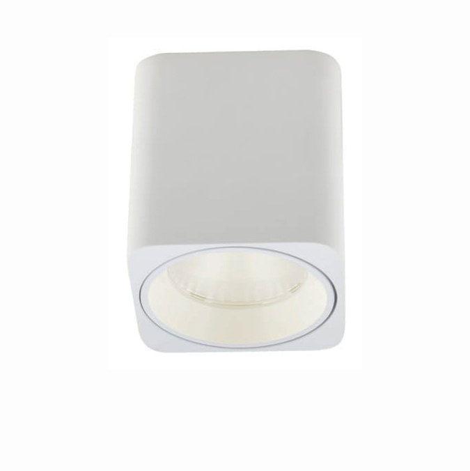 Spot LED aplicat design minimalist TUB square alb/alb