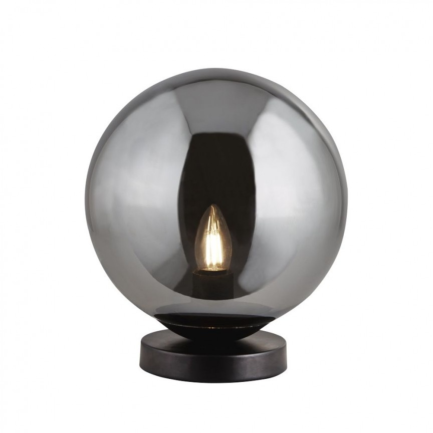 Veioza design modern cu abajur fumuriu AMSTERDAM EU1025-1SM SRT