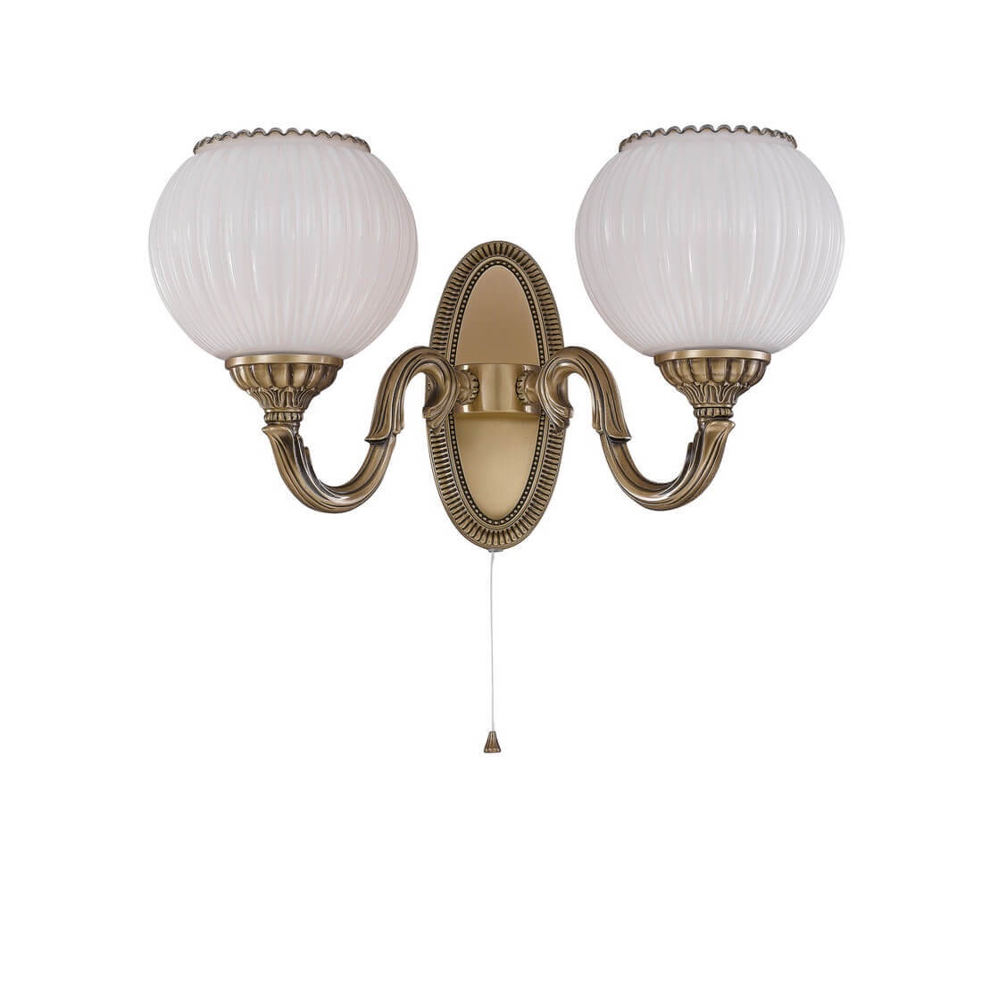 Aplica clasica design italian din alama, sticla 9250 RA-A. 9250/2