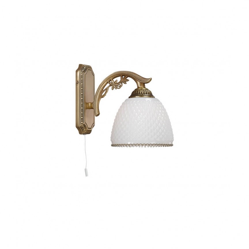 Aplica de perete clasica design italian din alama si sticla 8601 RA-A. 8601/1