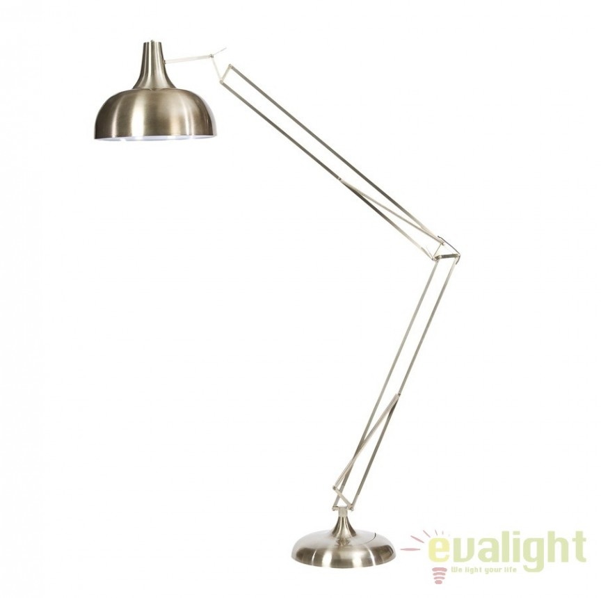 Lampadar, lampa de podea moderna, brat articulat, finisaj satinat, GIANT-XL-BRU MUNO Design