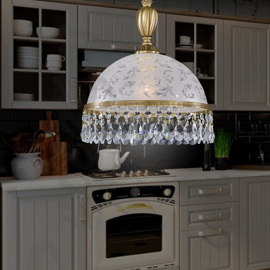 Lustra design clasic realizata manual din alama si Cristal Scholer 6200