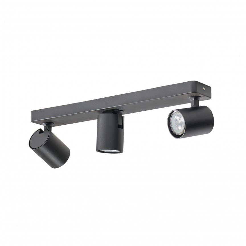 Plafoniera cu 3 spoturi directionabile de tavan/plafon EXO 3 neagra ZZ AZ3197