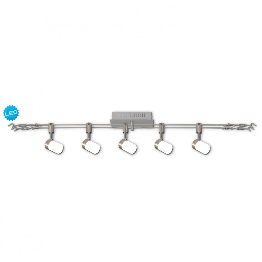 Sistem de cabluri cu 5 spoturi LED directionabile Tony 1250742 NV