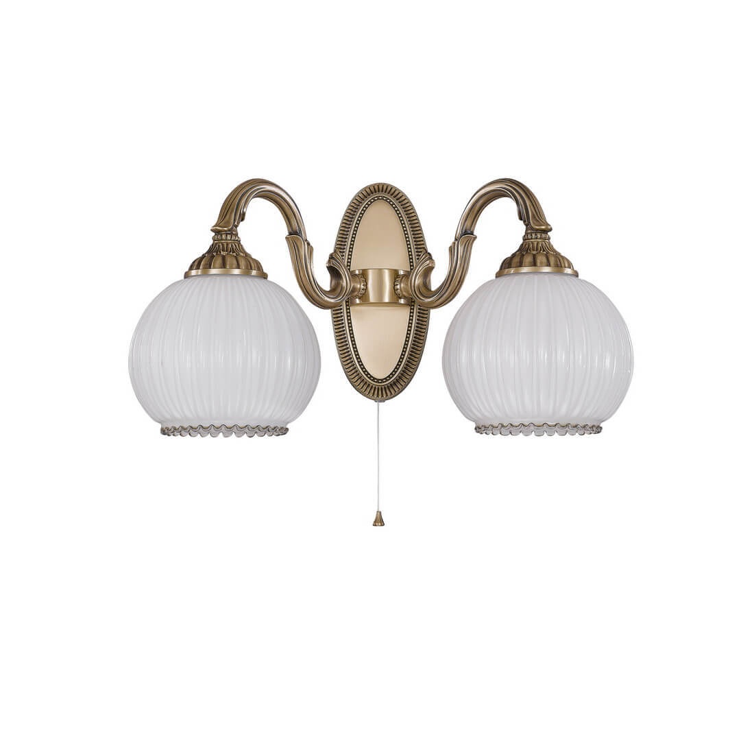 Aplica clasica design italian din alama, sticla 9200 RA-A. 9200/2