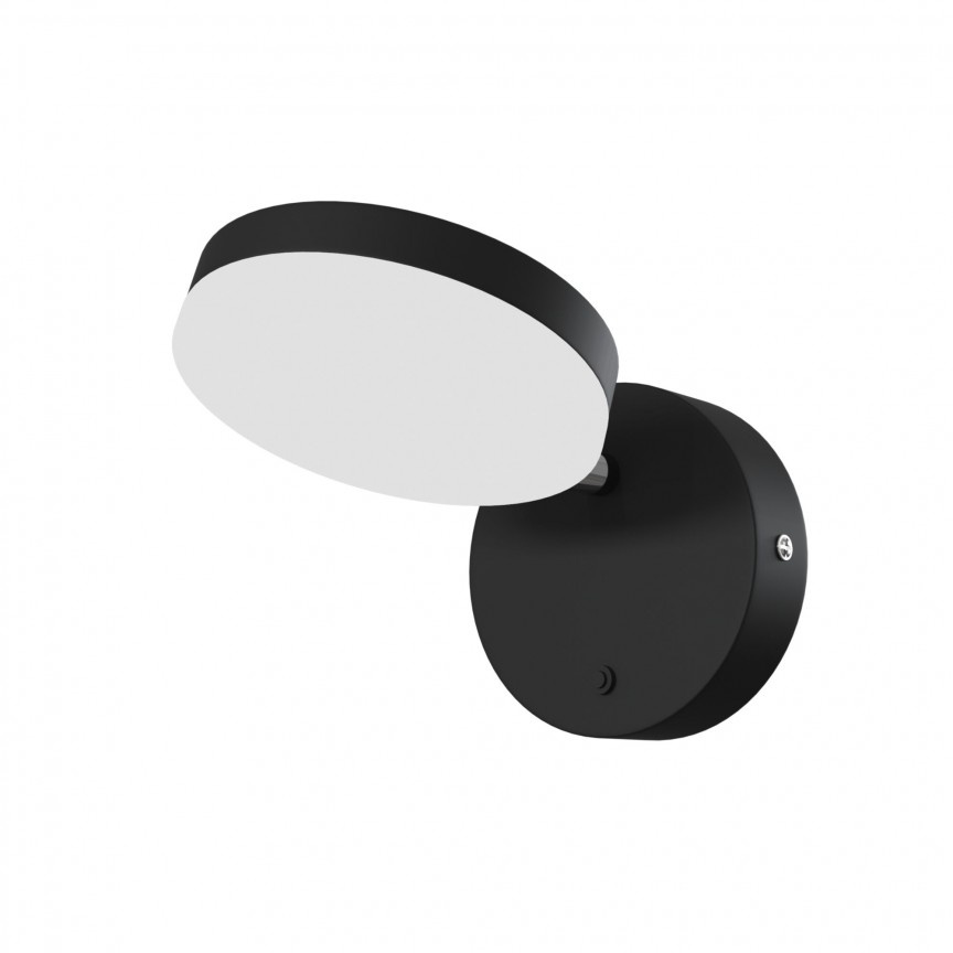Aplica de perete LED design tehnic Fad negru MYMOD070WL-L8B3K