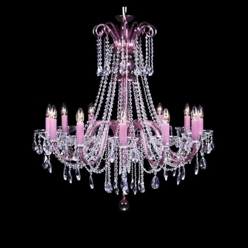 Lustra 12 brate cristal Bohemia, amethyst