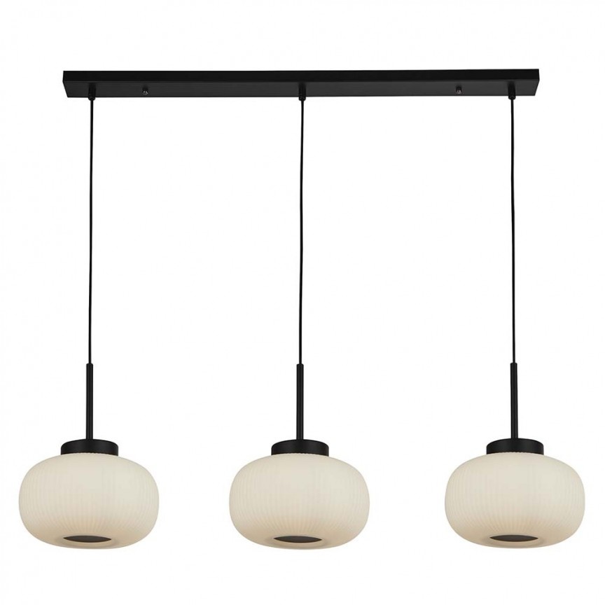 Lustra moderna cu 3 pendule LUMINA 10271-3BK SRT