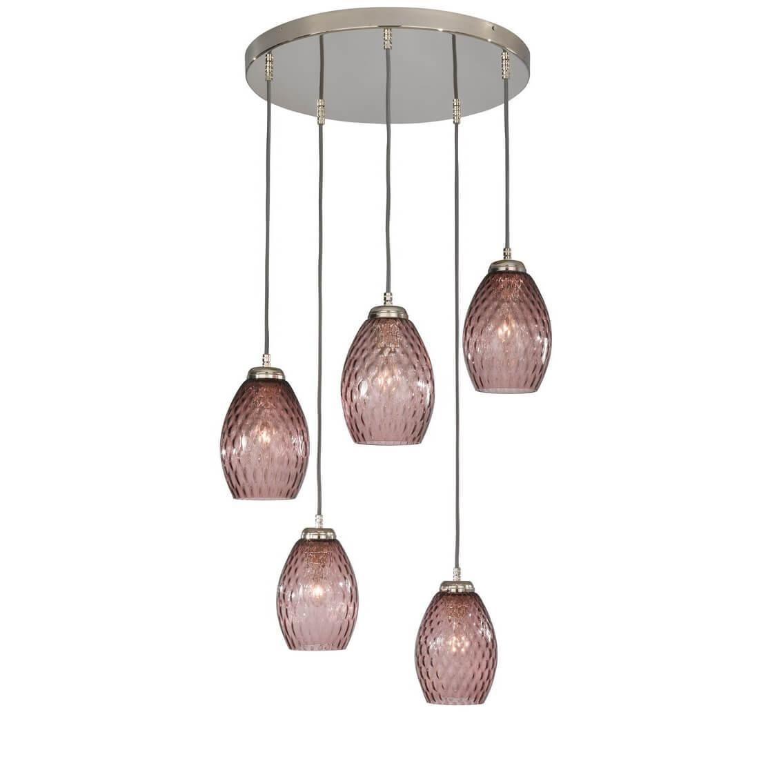 Lustra moderna cu 5 pendule design italian 10008 Amethyst