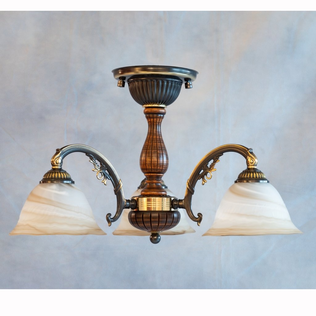 Lustra rustica aplicata cu 3 brate design italian 5921