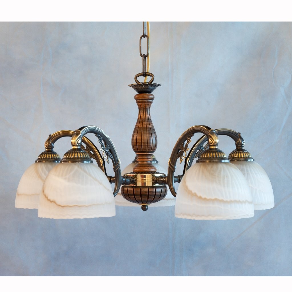 Lustra rustica suspendata cu 5 brate design italian 5920