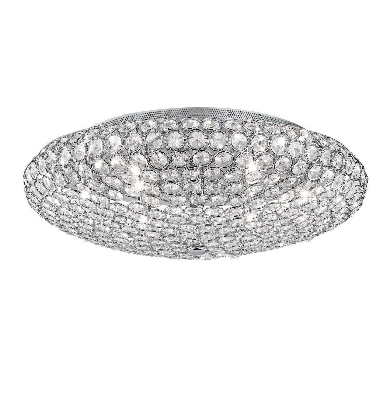 Plafonier cristal Venezian diam.53,5cm KING PL9 CROMO 073255