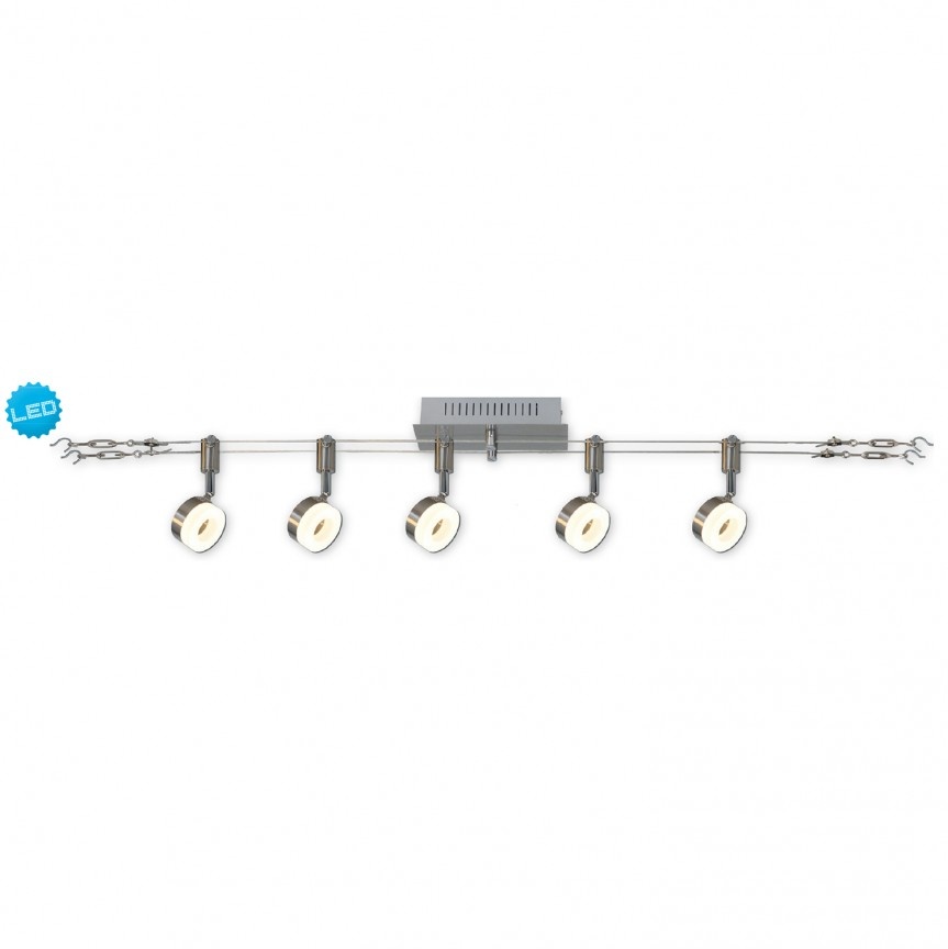 Sistem de cabluri cu 5 spoturi LED directionabile Tony 1251042 NV
