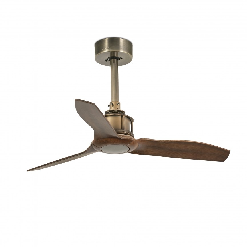 Ventilator de tavan cu telecomanda design modern JUST FAN alama antic / lemn nuc