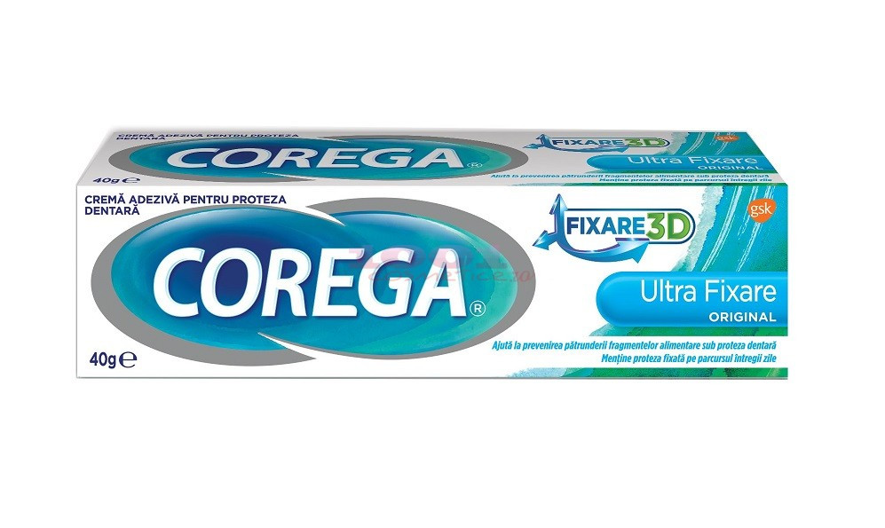 1001cosmetice.ro COREGA CREMA ADEZIVA PENTRU PROTEZA DENTARA ULTRA FIXARE ORIGINAL