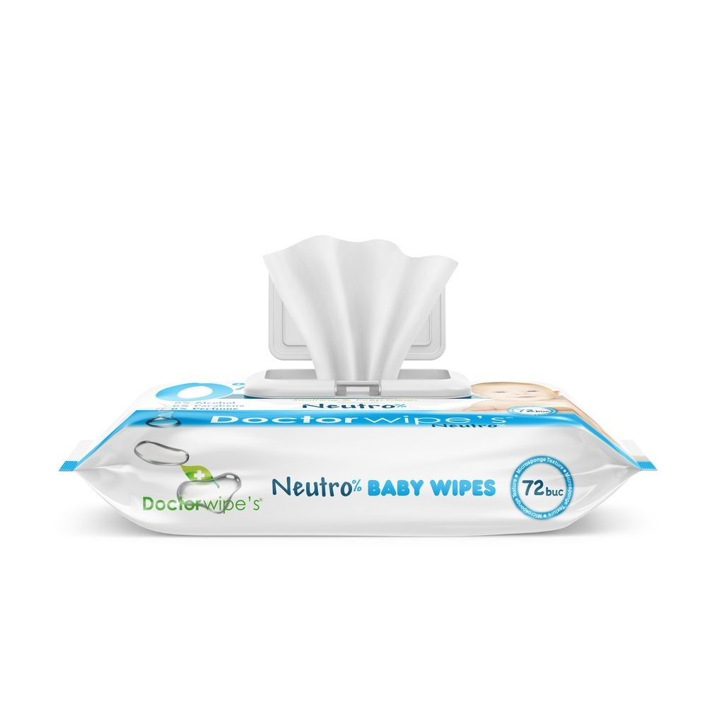 DOCTOR WIPES NEUTRO BABBY SERVETELE COPII 72 BUC (Optiuni de comanda: CU CAPAC) - 1 | YEO