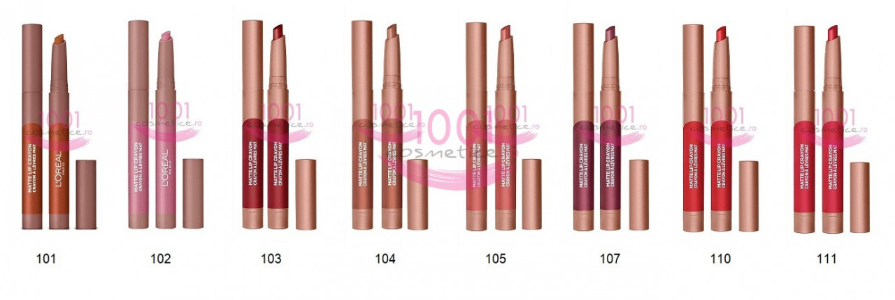 LOREAL MATTE LIP CRAYON RUJ DE BUZE MAT CARAMEL REBEL110 - 2 | YEO