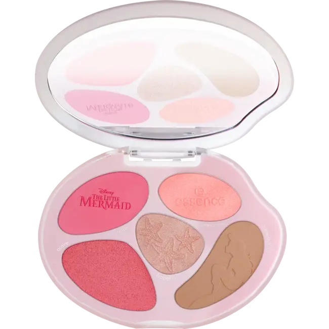 1001cosmetice.ro Paleta pentru fata cu fard de obraz, bronzer si iluminator Colectia Disney The Little Mermaid de la Essence
