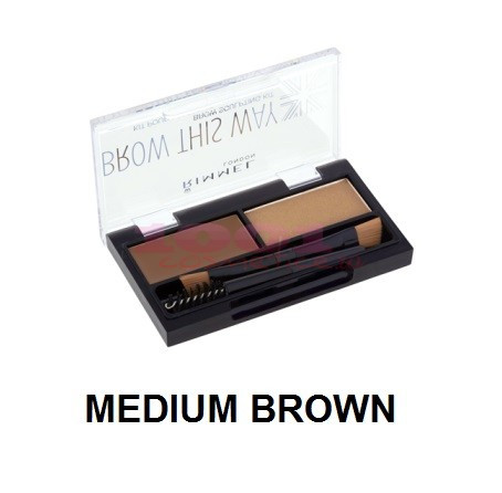 RIMMEL LONDON BROW THIS WAY KIT PENTRU SPRANCENE MEDIUM BROWN 02 - 1 | YEO