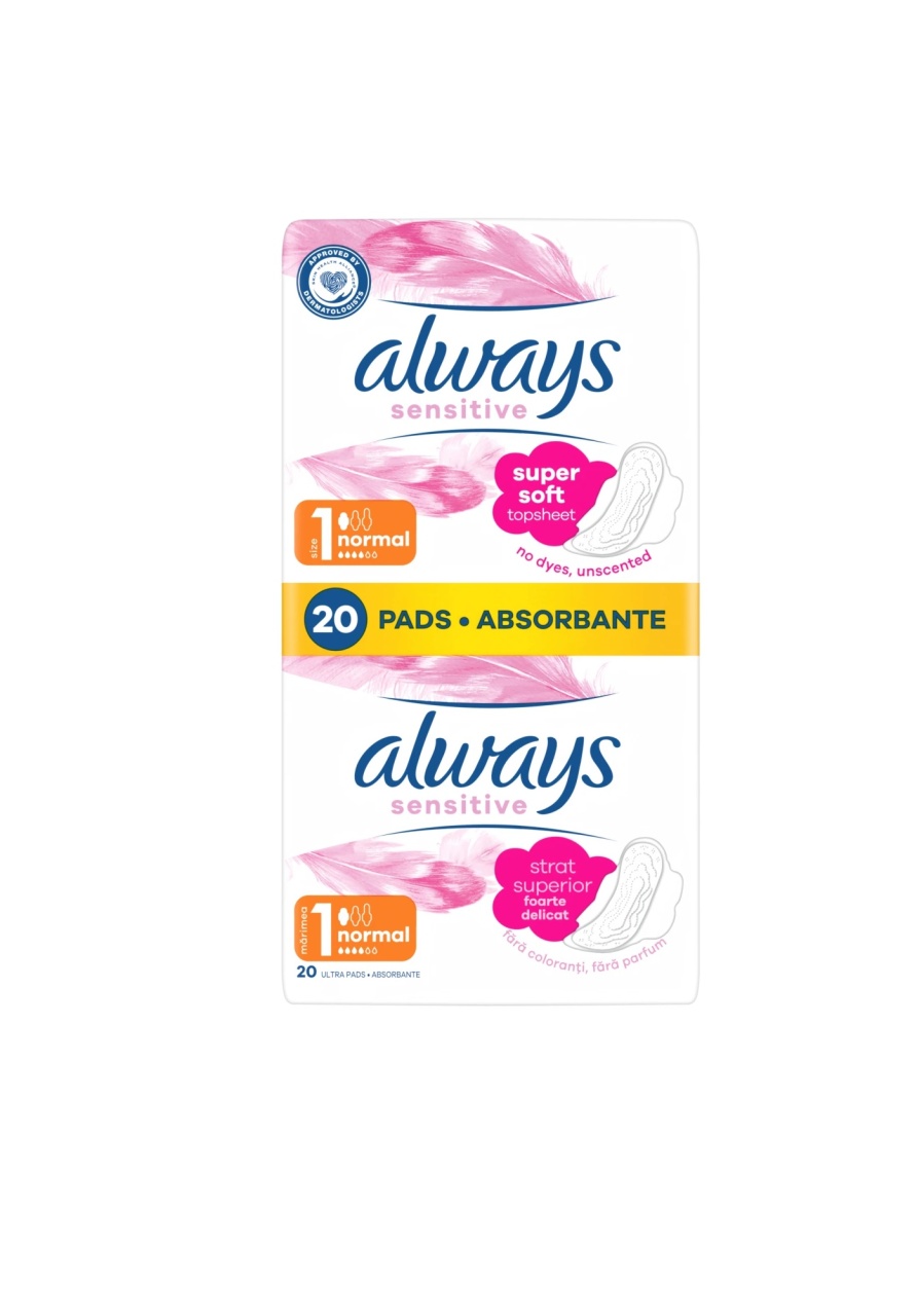 soft start stop Absorbante Sensitive Super Soft, Normal Marimea 1, pachet 20 bucati Always