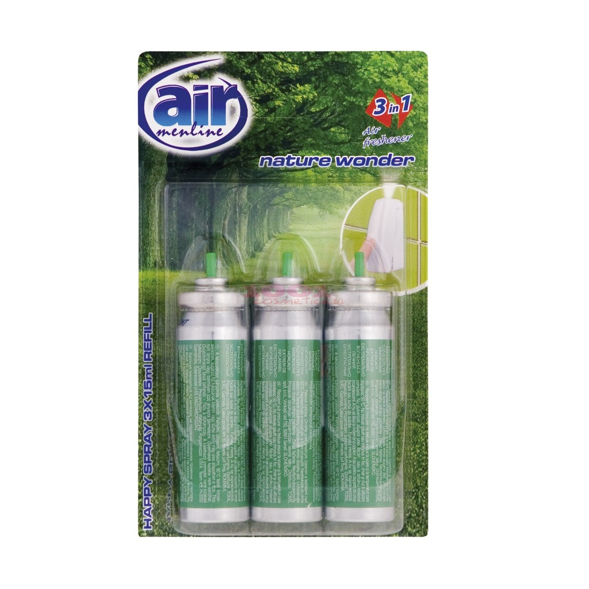 AIR MENLINE 3IN1 SPRAY REZERVA SET 3 BUCATI NATURE WONDER