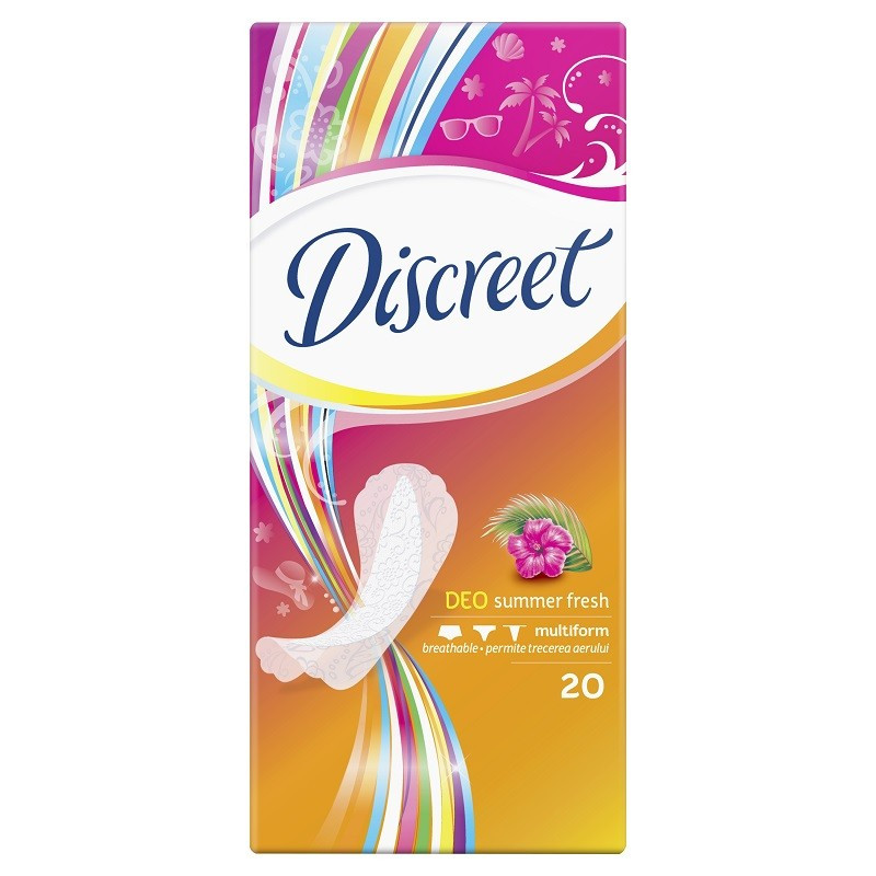 DISCREET DEO SUMMER FRESH MULTIFORM ABSORBANTE ZILNICE (Optiuni de comanda: Set 60 bucati) - 1 | YEO