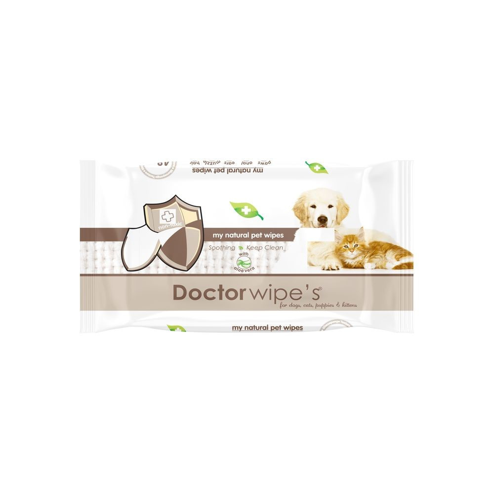 DOCTOR WIPES MY NATURAL SERVETELE CU ALOE VERA PENTRU ANIMALE 48 BUC - 2 | YEO