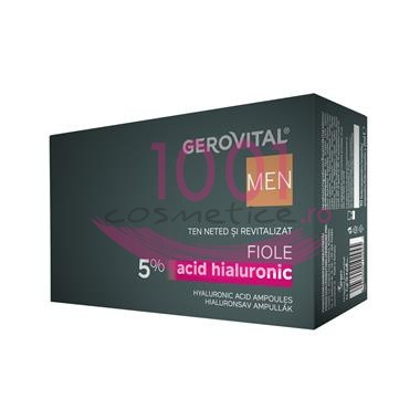 GEROVITAL MEN ACID HIALURONIC 5% FIOLE PENTRU TEN