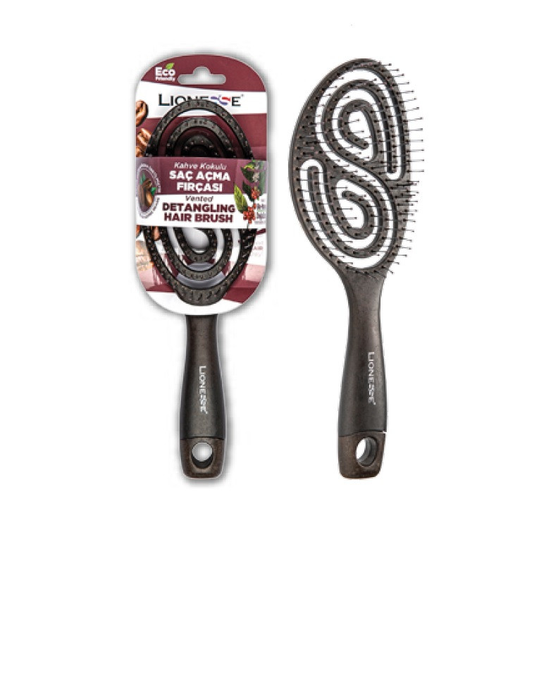 tratament pentru miros neplacut in zona intima Perie de par parfumata, miros cacao Detangling Vented Brush 8816 Lionesse