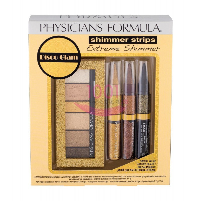 PHYSICIAN FORMULA EXTREME SHIMMER STRIPS TRUSA FARD + 3 X CREION DE OCHI OMBRE SET GOLD NUDE