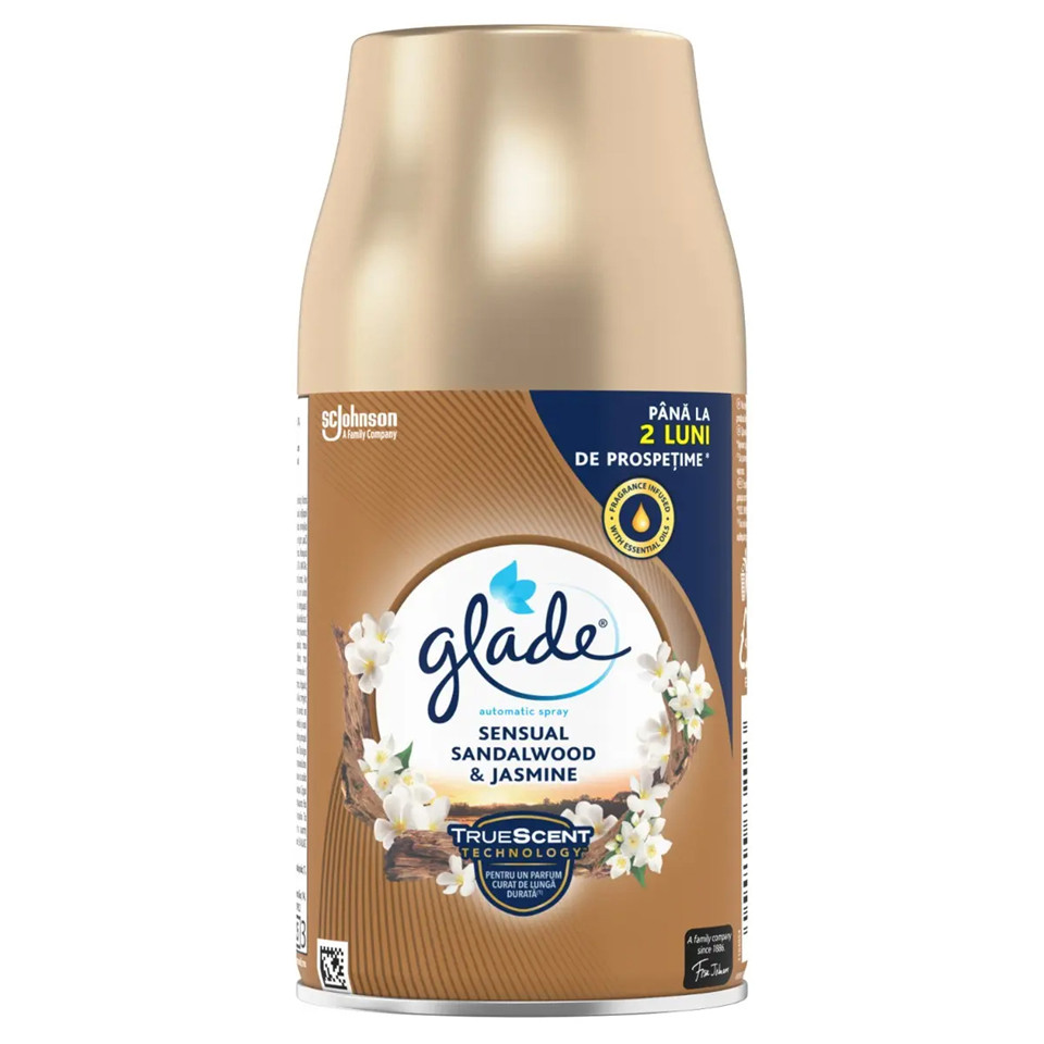 1001cosmetice.ro Rezerva odorizant de camera Automatic Spray, Sensual Sandalwood & Jasmine, Glade, 269 ml
