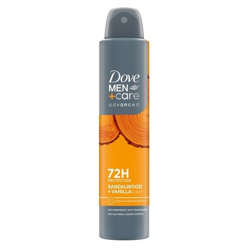 1001cosmetice.ro Antiperspirant spray, Sandalwood + vanilla, 72h, Dove Men, 250 ml