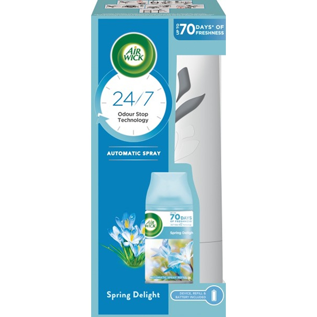 1001cosmetice.ro Aparat electric odorizant de camera + rezerva spray Spring Delight 250 ml, Air Wick