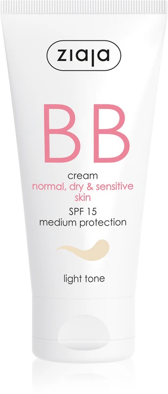 ZIAJA BB cream pentru ten normal, uscat & sensibil, SPF 15, Light tone, Ziaja, 50 ml