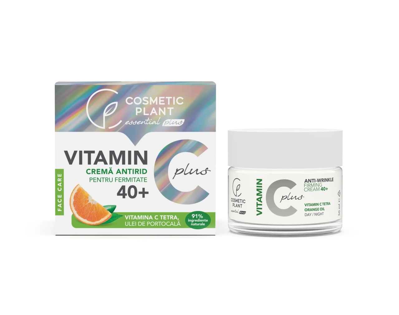 jutavit c vitamin Crema antirid pentru fermitate 40+ Vitamin C Plus Cosmetic Plant, 50 ml