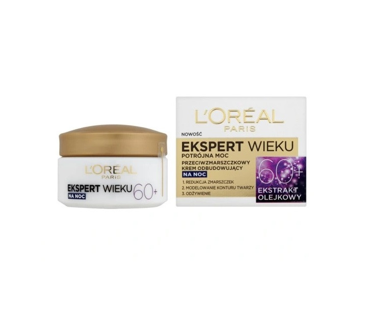 LOreal Crema de noapte antirid cu pepide Expert Age 60+ Loreal, 50 ml