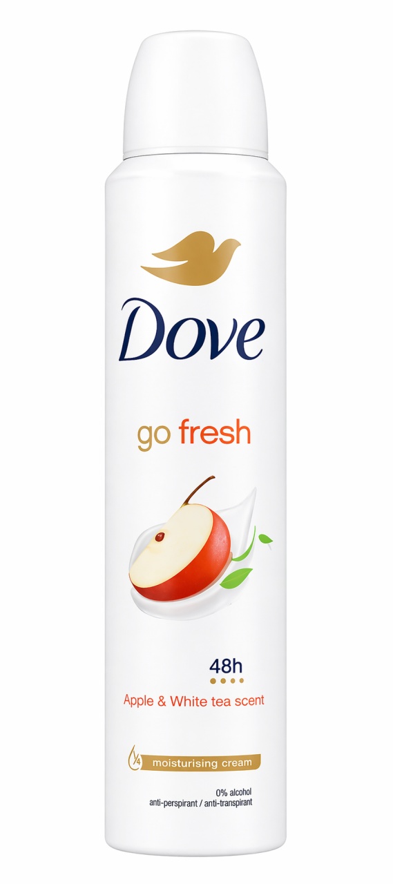 1001cosmetice.ro Deodorant antiperspirant spray, 0% Alcool, Ceai alb si mar, Go Fresh, Dove, 200 ml