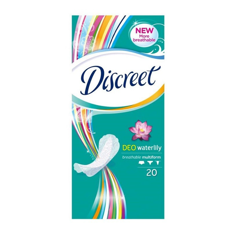 DISCREET DEO WATERLILY MULTIFORM ABSORBANTE ZILNICE (Optiuni de comanda: Set 20 bucati) - 1 | YEO