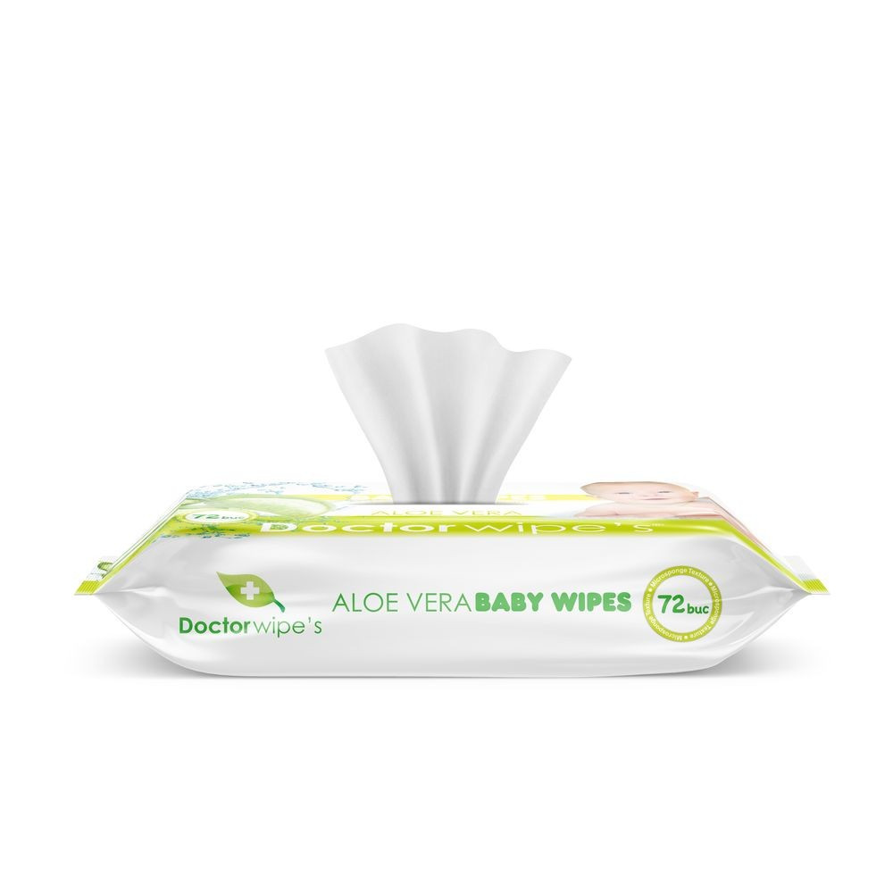 DOCTOR WIPES ALOE VERA SERVETELE UMEDE COPII 72 BUC. - 1 | YEO