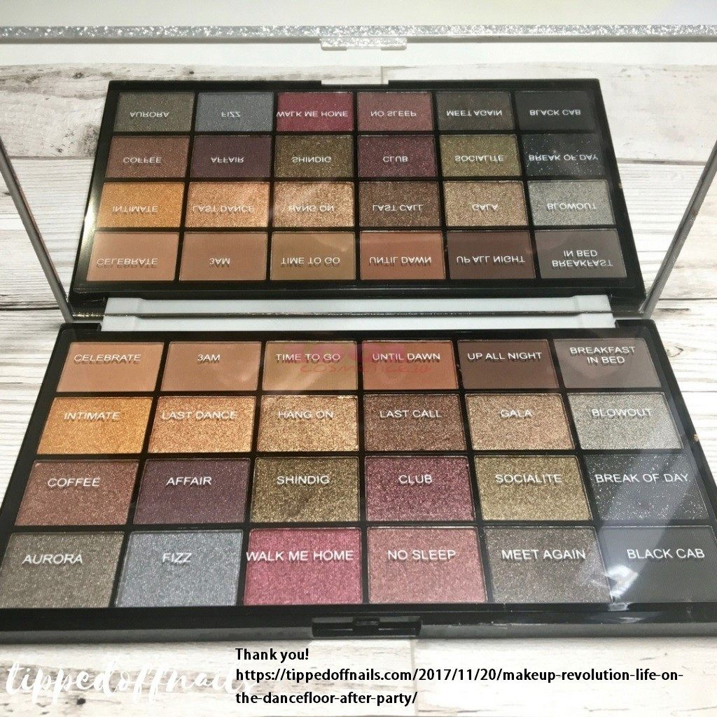 MAKEUP REVOLUTION LIFE ON THE DANCE FLOOR AFTER PARTY EYESHADOW PALETA - 3 | YEO