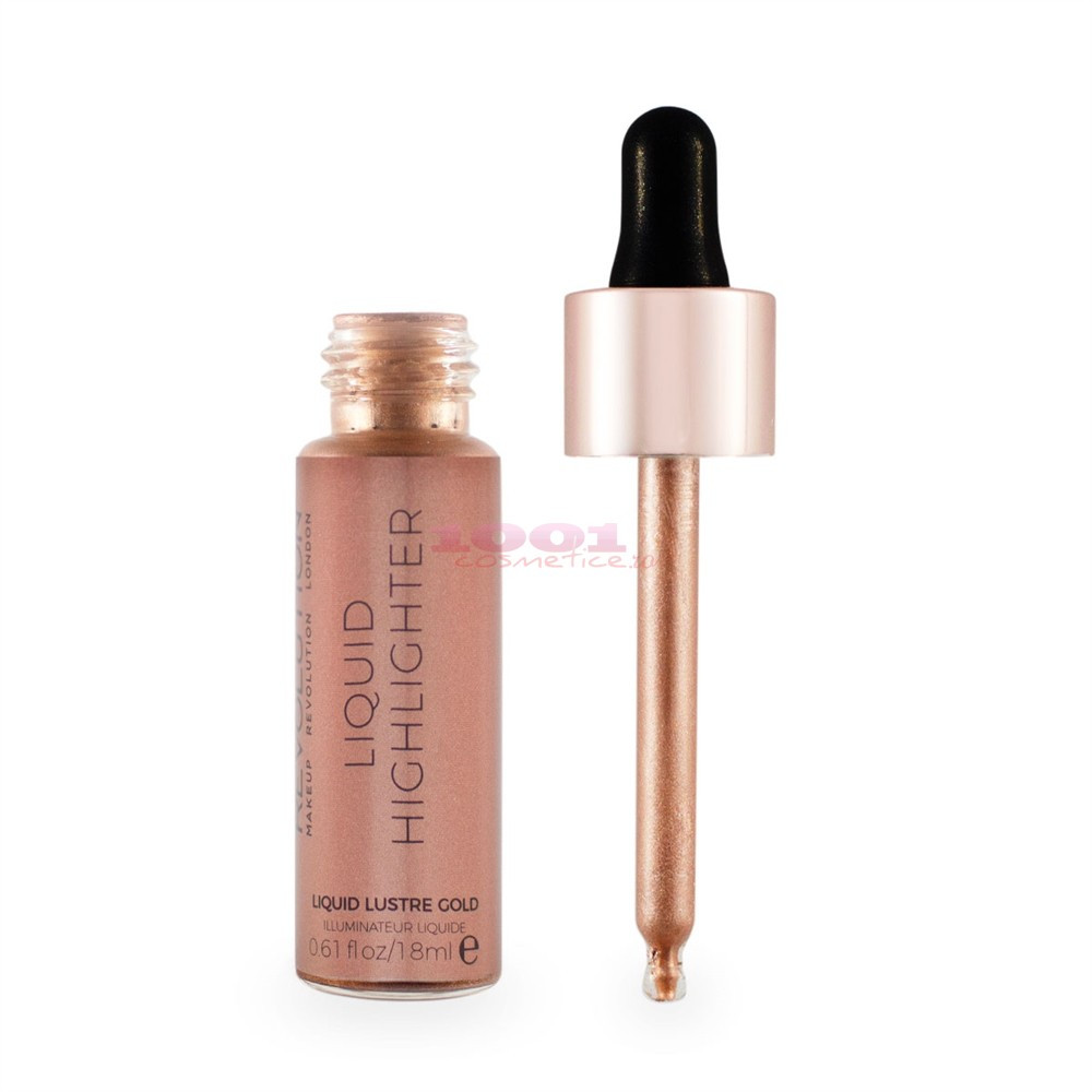 MAKEUP REVOLUTION LIQUID HIGHLIGHTER ILUMINATOR LUSTRE GOLD - 1 | YEO