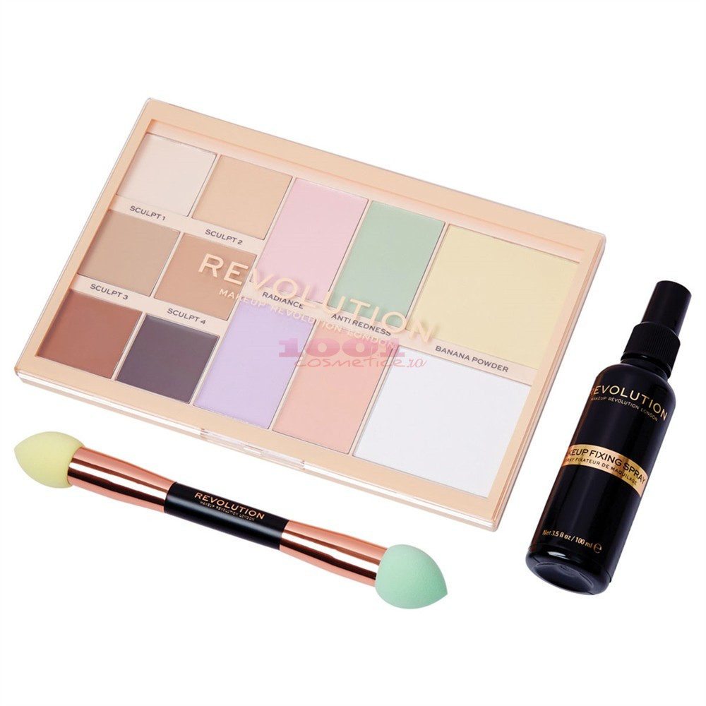 MAKEUP REVOLUTION SCULPT AND FIX KIT PENTRU MAKEUP - 1 | YEO