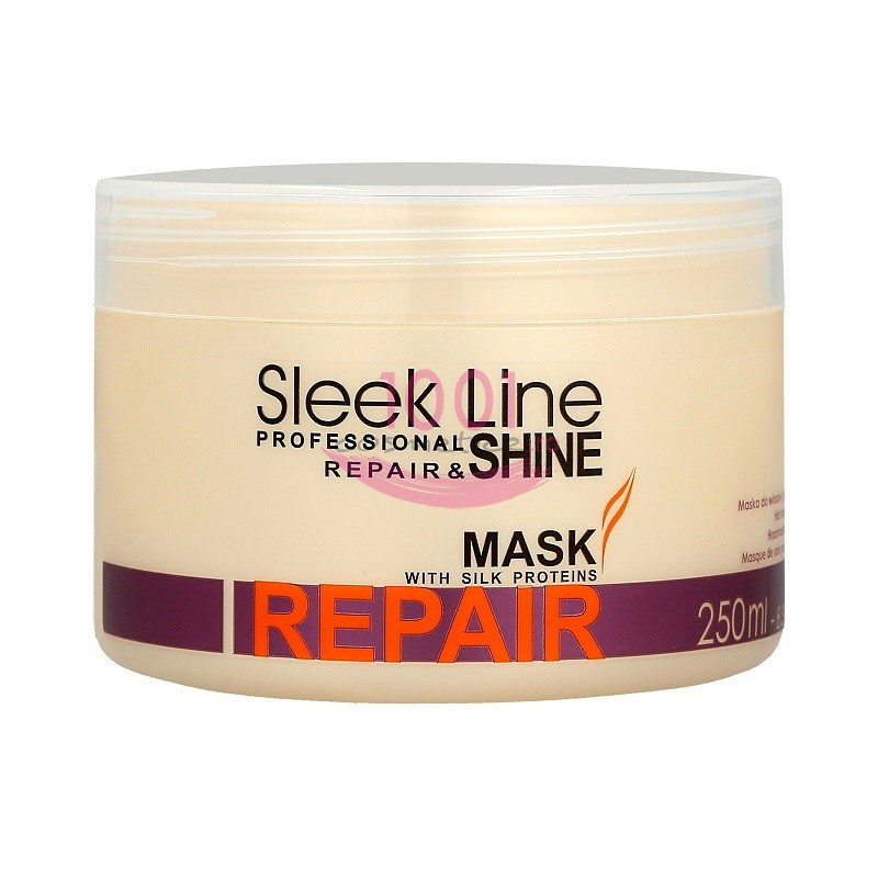 SLEEK LINE PROFESSIONAL REPAIR & SHINE MASCA CU PROTEINE PENTRU PAR