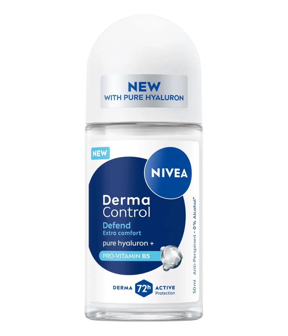 1001cosmetice.ro Antiperspirant roll-on 72h Derma Control Defend Extra comfort, Nivea, 50 ml
