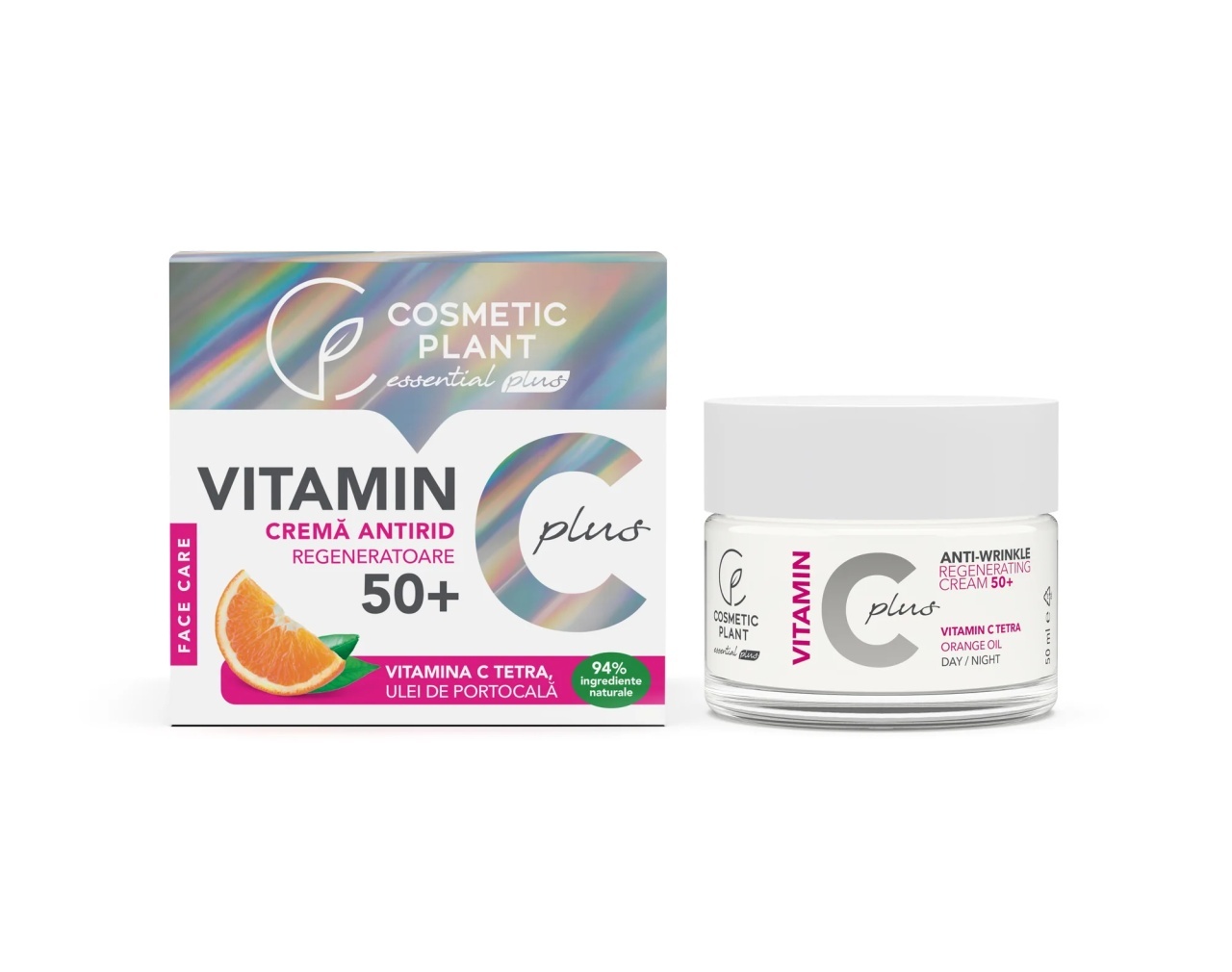 jutavit c vitamin Crema antirid regeneratoare 50+ Vitamin C Plus Cosmetic Plant, 50 ml