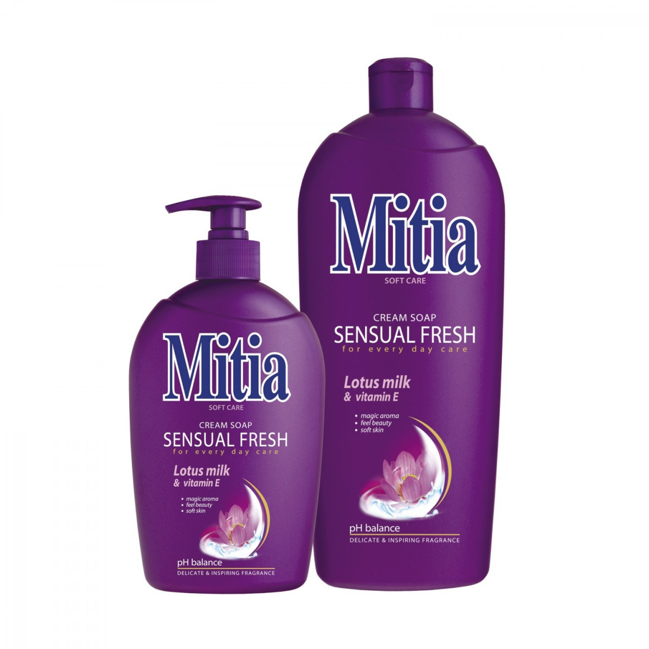 MITIA SAPUN CREMA SENSUAL FRESH LOTUS MILK & VITAMINA E (Optiuni de comanda: 500ml)