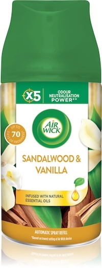 1001cosmetice.ro Rezerva odorizant automat de camera Sandalwood & Warm Vanilla, Air Wick, 250 ml