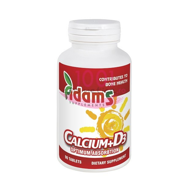 ADAMS CALCIUM + D3 SUPLIMENTE ALIMENTARE 90 TABLETE