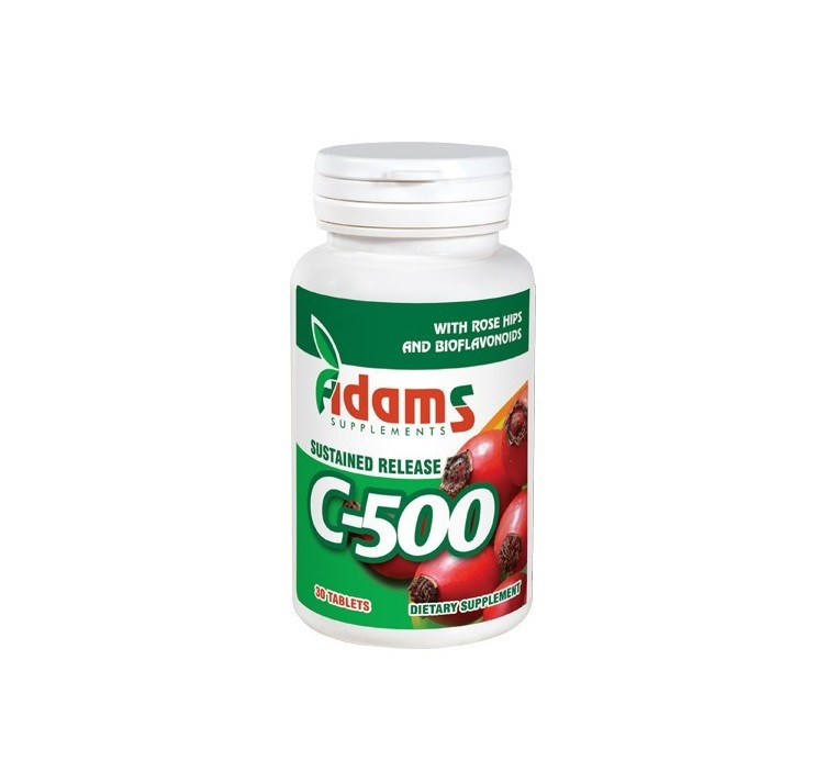 ADAMS SUPPLEMENTS C 500 CU MACESE SUPLIMENTE ALIMENTARE 30 TABLETE